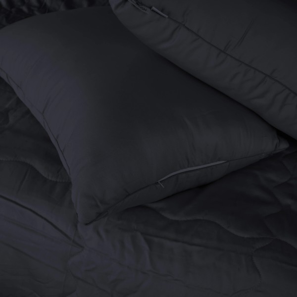 Фото - Одеяло детское лето MirSon №2965 110х140 Line Satin Light Pro 10-006 Black Modal + 2 наволочки 50х70 (2200010974522)